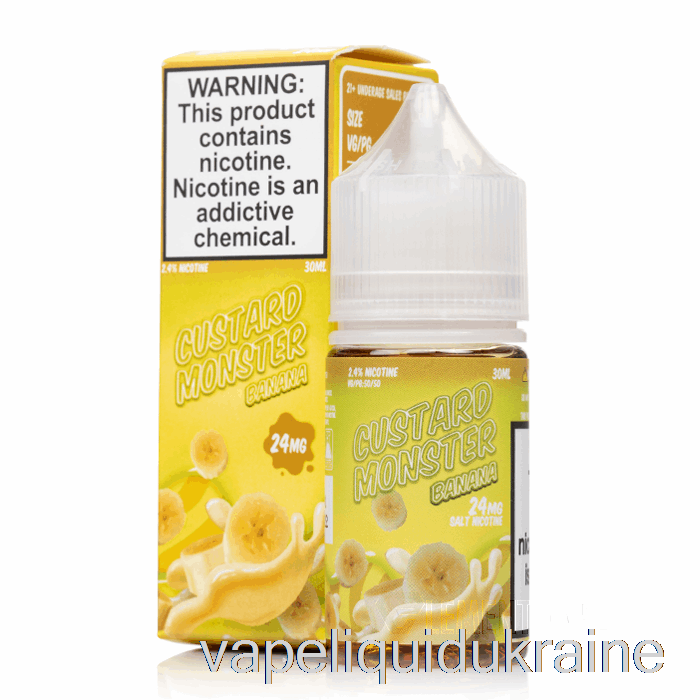 Vape Ukraine Banana - Custard Monster Salts - 30mL 24mg